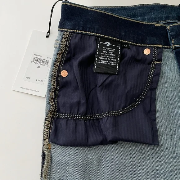 7 For All Mankind b(air) Authentic Roxanne Ankle Skinny jeans with fringed hem - Picture 3 of 4